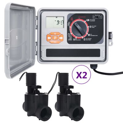 vidaXL Bevattningskontroll med 4 magnetventiler