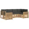 vidaXL Utomhussoffset 6 pcs Vit och antracit 245 x 132,5 x 73 cm