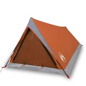 vidaXL Campingt&auml;lt 2 personer gr&aring; och orange vattent&auml;tt