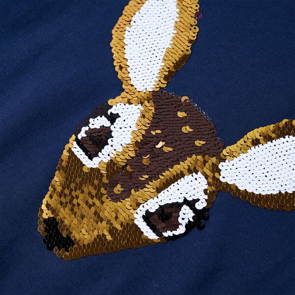 T-shirt med l&aring;nga &auml;rmar f&ouml;r barn marinbl&aring; 140