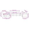vidaXL Soffgrupp med kuddar 4 delar brun sammet