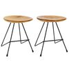 vidaXL Pallar 2 st massiv teak