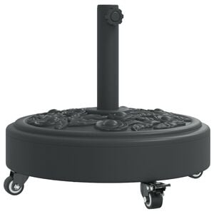 vidaXL Parasollfot med hjul f&ouml;r &Oslash;38 / 48 mm stolpar 27 kg rund