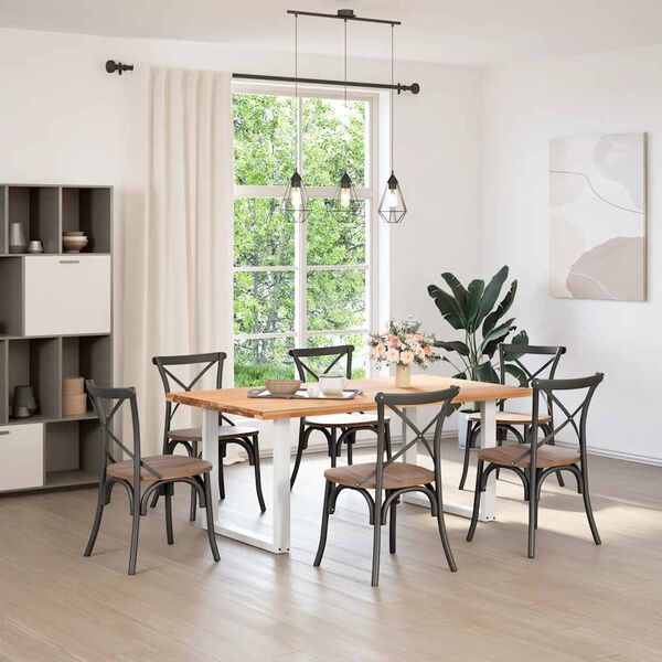 vidaXL Matbordsben U-formade 2 st vita 80x(72-73) cm st&aring;l