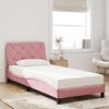 vidaXL Bed with Mattress Pink 90x190 cm Velvet