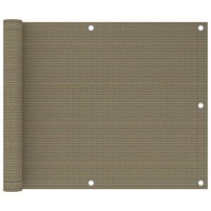 vidaXL Balkongsk&auml;rm taupe 75x300 cm HDPE