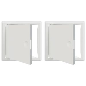 vidaXL &Aring;tkomstpanel 2 st Vit 23 x 23 x 3 cm St&aring;l
