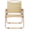 vidaXL Campingstolar 2 st Beige 54x55x78 cm oxfordtyg