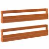 vidaXL V&auml;ggmonterade skost&auml;ll 2 st vaxbrun 110x8,5x23,5cm massivt furu