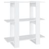 vidaXL Bokhylla/Rumsavdelare vit 80x30x87 cm