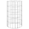 vidaXL Planteringsgabion upph&ouml;jd rund galvaniserat st&aring;l &Oslash;30x50 cm