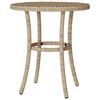 vidaXL Bistrogrupp med dynor 3 delar beige konstrotting