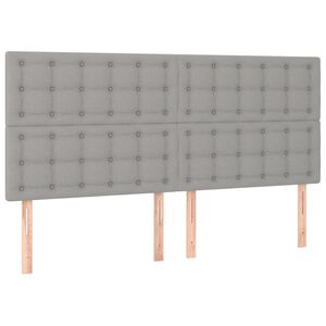 vidaXL S&auml;nggavel ljusgr&aring; 180x5x118/128 cm tyg
