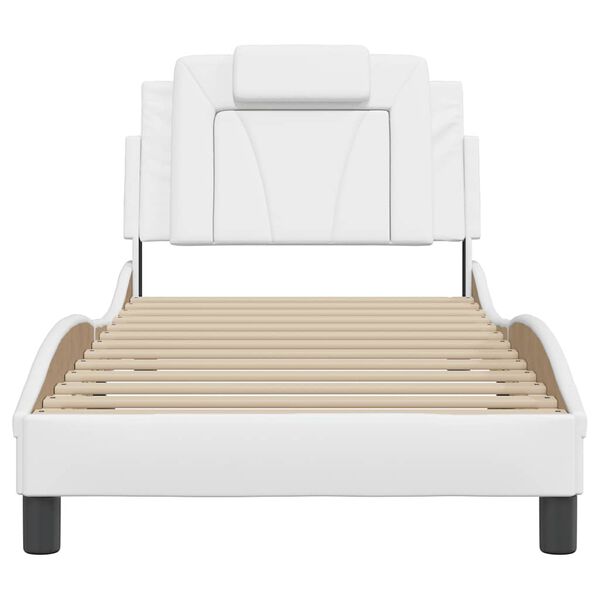 vidaXL Bed Frame "Viana" without Mattress White 80x200 cm Faux Leather