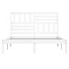 vidaXL Sängram vit massiv furu 160x200 cm
