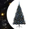 vidaXL Konstgjord F&ouml;rbelyst Julgran Svart 180 cm PVC