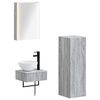 vidaXL Badrumssk&aring;psset 4 pcs Gr&aring; Sonoma 43 x 11,5 x 60,5 cm