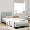 vidaXL Bed with Mattress "Hanko" Light Grey 90x200 cm Velvet