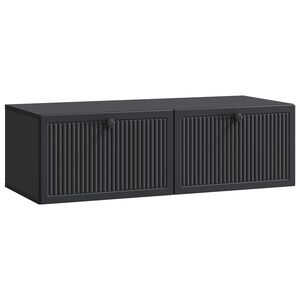 vidaXL V&auml;ggmonterad TV-b&auml;nk Svart 98 x 41 x 30 cm Konstruerat tr&auml;