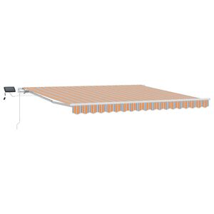 vidaXL Utdragbar markis Flerf&auml;rgsdesign 400 &times; 300 cm Duk och Aluminium