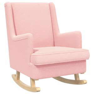 vidaXL Gungstol Rosa 62 x 80 x 85 cm Boucl&eacute;
