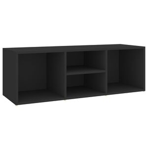 vidaXL Skof&ouml;rvaringsb&auml;nk svart 105x35x35 cm konstruerat tr&auml;
