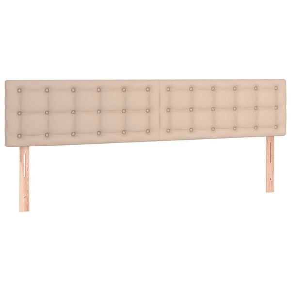 vidaXL Huvudgavlar 2 st cappuccino 100x5x78/88 cm konstl&auml;der