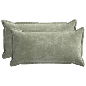 vidaXL Kudd&ouml;verdrag 2 pcs HOUTEN Gr&ouml;n 40 x 80 cm Chenilletyg