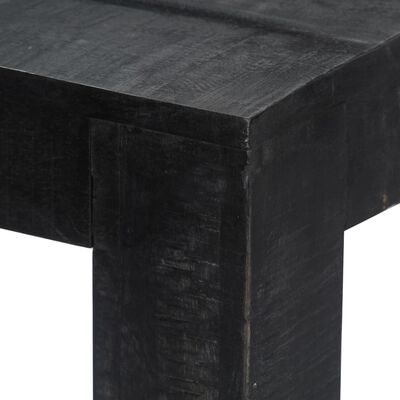 vidaXL Matbord 118x60x76 cm svart massivt mangoträ