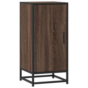 vidaXL Sk&auml;nk brun ek 35,5x35x76 cm konstruerat tr&auml; och metall