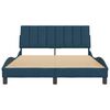 vidaXL Bed Frame without Mattress "Hanko" Blue 140x190 cm Velvet