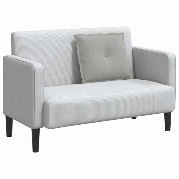 vidaXL Ryggkudde Ljusgr&aring; 60 x 50 cm Mikrofiber Tyg