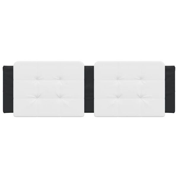 vidaXL Headboard Cushion "Zadar" White and Black 160 cm Faux Leather