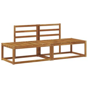 vidaXL Modulsoffa utomhus 2 Stycke Naturf&auml;rg 182,5 x 63 x 73 cm