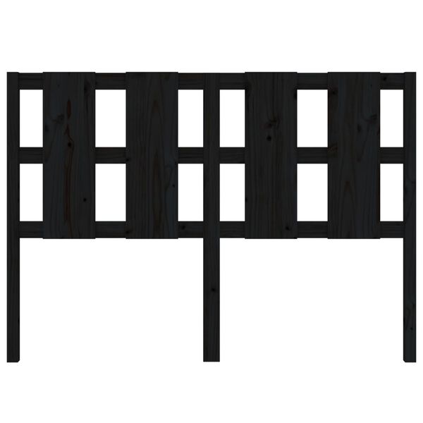 vidaXL S&auml;nggavel svart 145,5x4x100 cm massiv furu