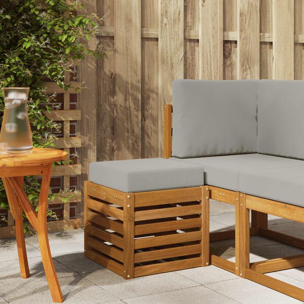 vidaXL Utomhuspall Massivt Akaciatr&auml; Naturf&auml;rg