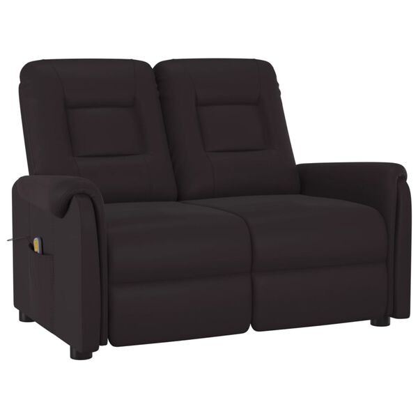 vidaXL Massagef&aring;t&ouml;lj 2-sits svart konstl&auml;der