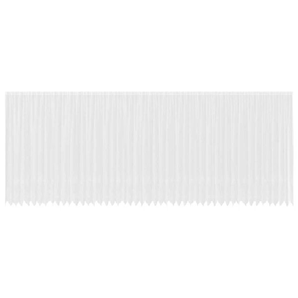 vidaXL Spetsgardin med gardiner Blommor Vit 260 x 1200 cm Polyester