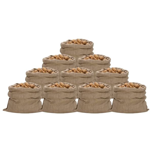 vidaXL Jutesäckar 10 st 100x110 cm 100 % jute 340 gsm