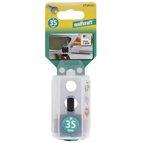wolfcraft H&aring;ltagare f&ouml;r diskb&auml;nkspl&aring;t 35 mm 3754000