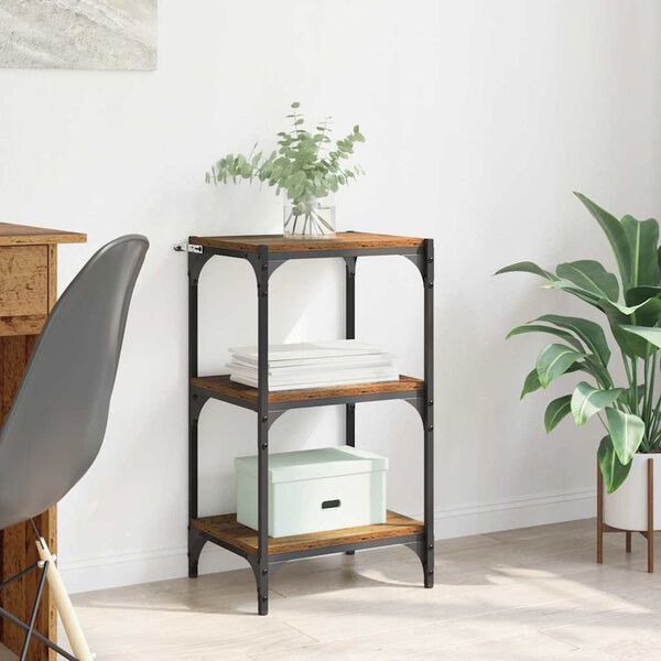 vidaXL Boksk&aring;p Gammalt tr&auml; 40 x 33 x 70,5 cm Konstruerat tr&auml; och j&auml;rn