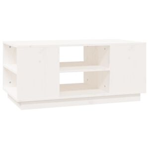 vidaXL Soffbord vit 90x49x40,5 cm massiv furu