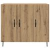 vidaXL Sideboard Artisan Ek 90 x 32,5 x 80 cm Konstruerat tr&auml;