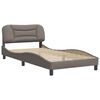 vidaXL Bed Frame without Mattress "Hvar" Taupe 100x200 cm Fabric