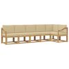 vidaXL Utomhussoffset 6 st Vit och Beige Polyester