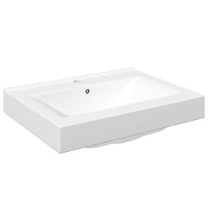 vidaXL Lyxigt rektangul&auml;rt handfat 60 x 46 cm keramiskt vit