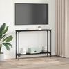 vidaXL Konsolbord Svart Ek 100 x 22,5 x 75 cm Konstruerat tr&auml;
