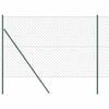 vidaXL Kedjeh&auml;ngd St&auml;ngsel Markfix 25 x 1,6 m PVC-belagda st&aring;l Gr&ouml;n