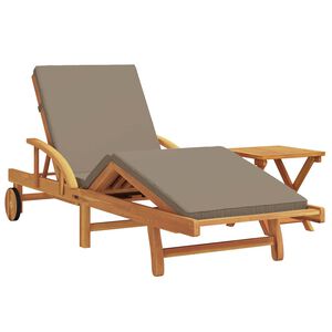 vidaXL Solstol 2 st Massivt Akaciatr&auml; Taupe