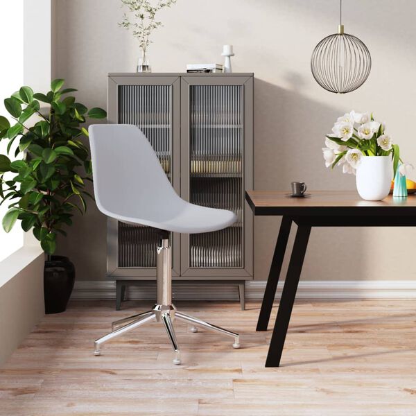 vidaXL Snurrbara matstolar vit PP